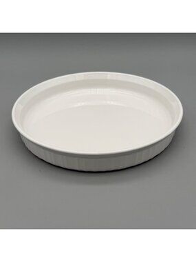 Corning Ware F-3-B 10" Round French White Pyroceram Quiche Baking Dish *No Lid*